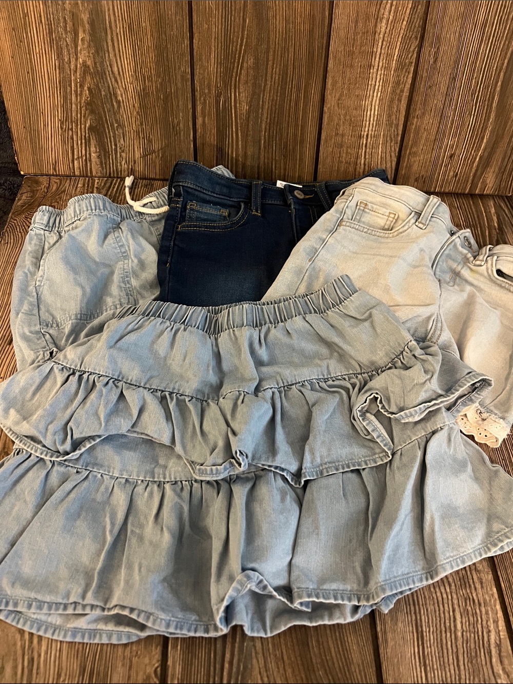 Girls Denim Shorts n Skort Bundle